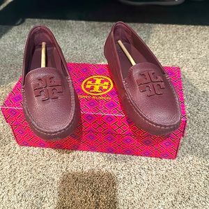 Tory Burch Lowell 2 Driver-Tumble Leather Loafers